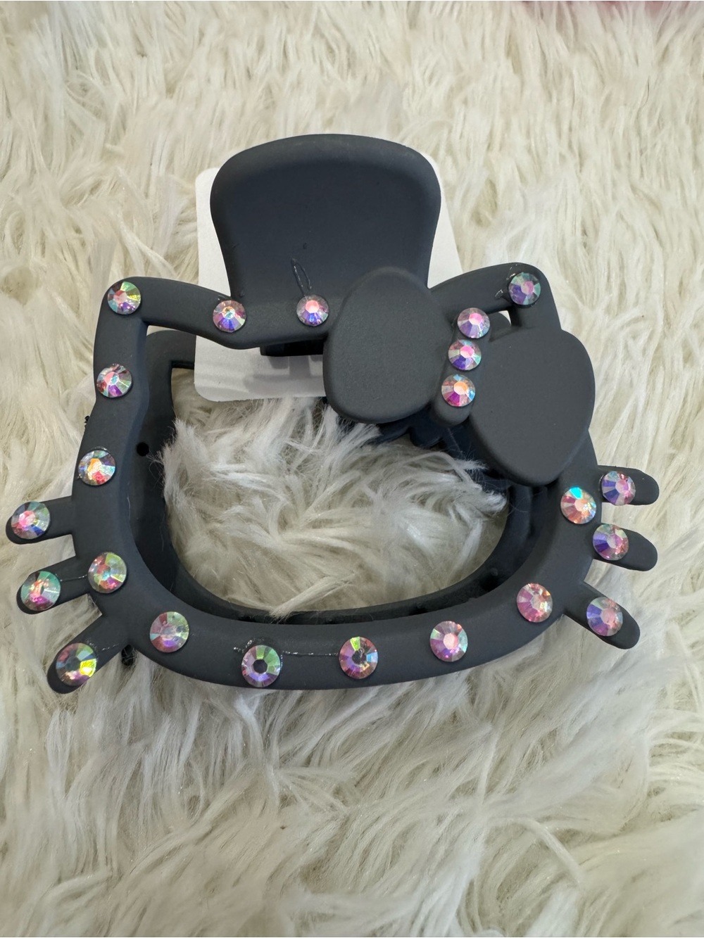 Gray Hello Kitty Rhinestone  Hair Claw clip